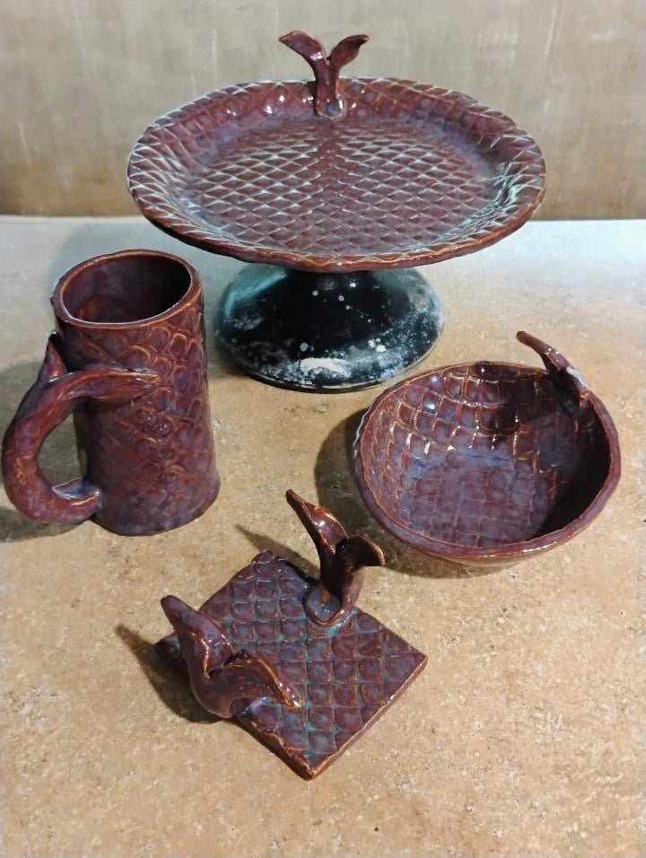 Enchanting 4 Piece Mermaid Dinner Set