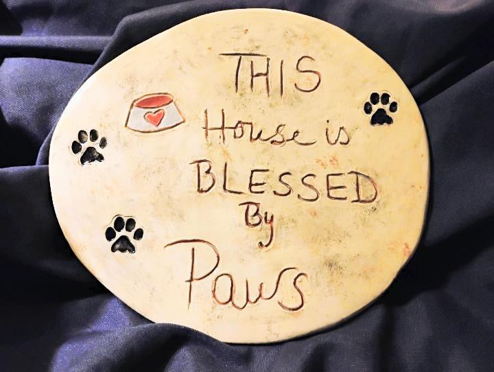 Slabbed Roll Ceramic Plaque /Stepping Stone