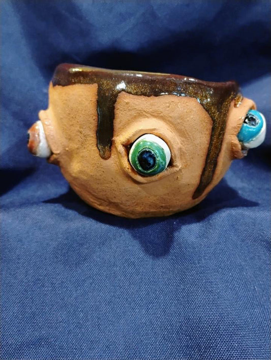 Handbuilt Eyeball Bowl