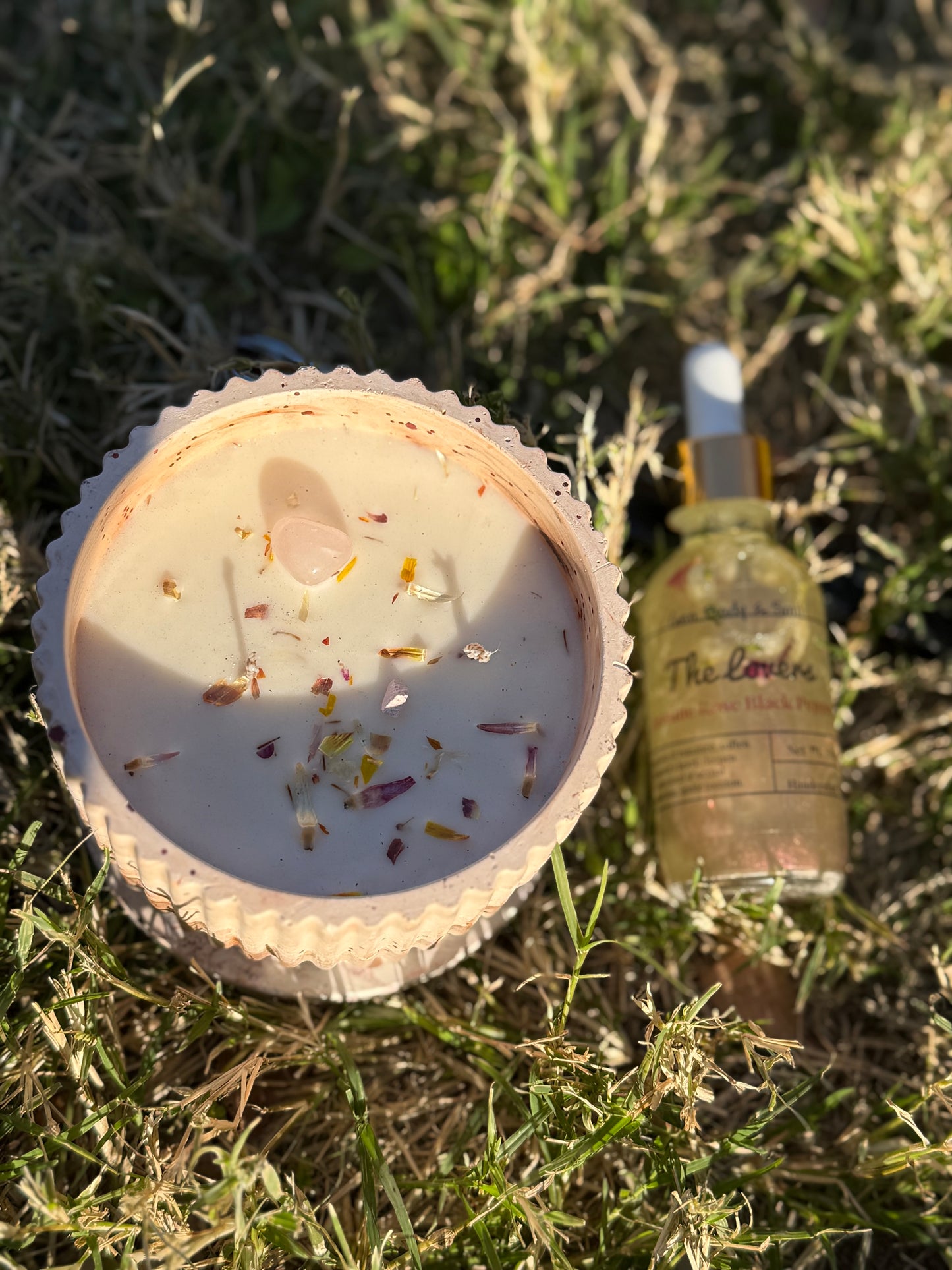 Valentine’s Candle + Body Oil Set