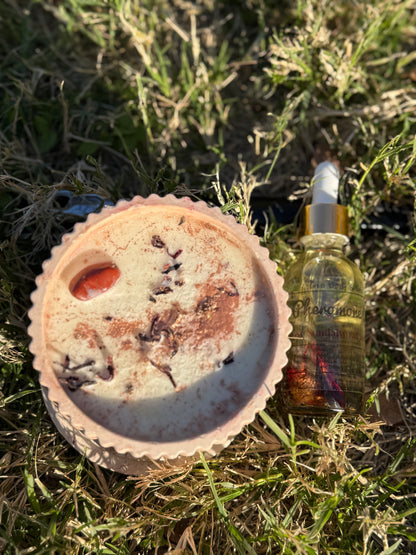 Valentine’s Candle + Body Oil Set