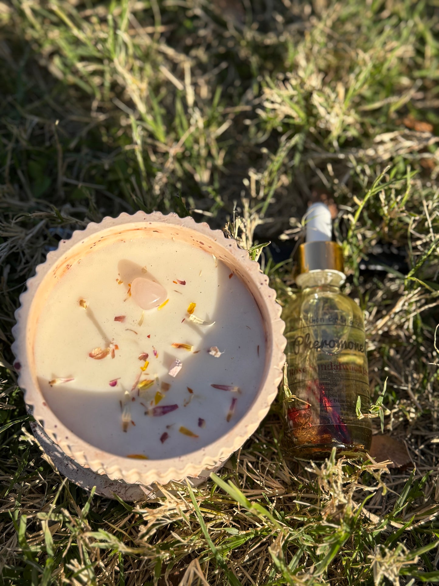 Valentine’s Candle + Body Oil Set