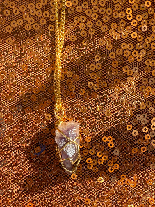 Amethyst Wrapped Necklace