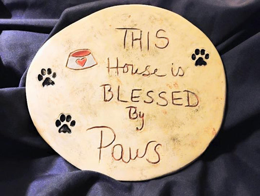 Slabbed Roll Ceramic Plaque /Stepping Stone