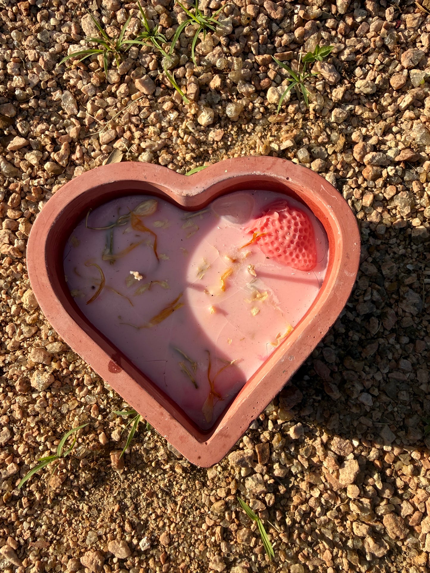 Blossoming Heart Candle
