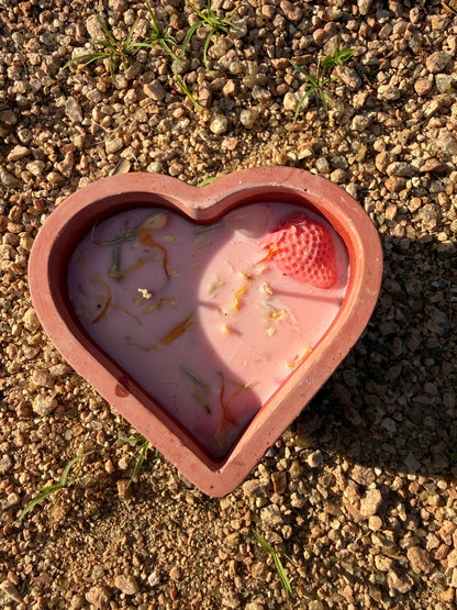 Blossoming Heart Candle