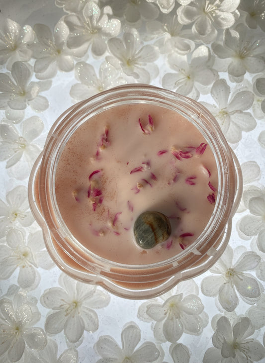 Clear Shimmer Pumpkin Candle