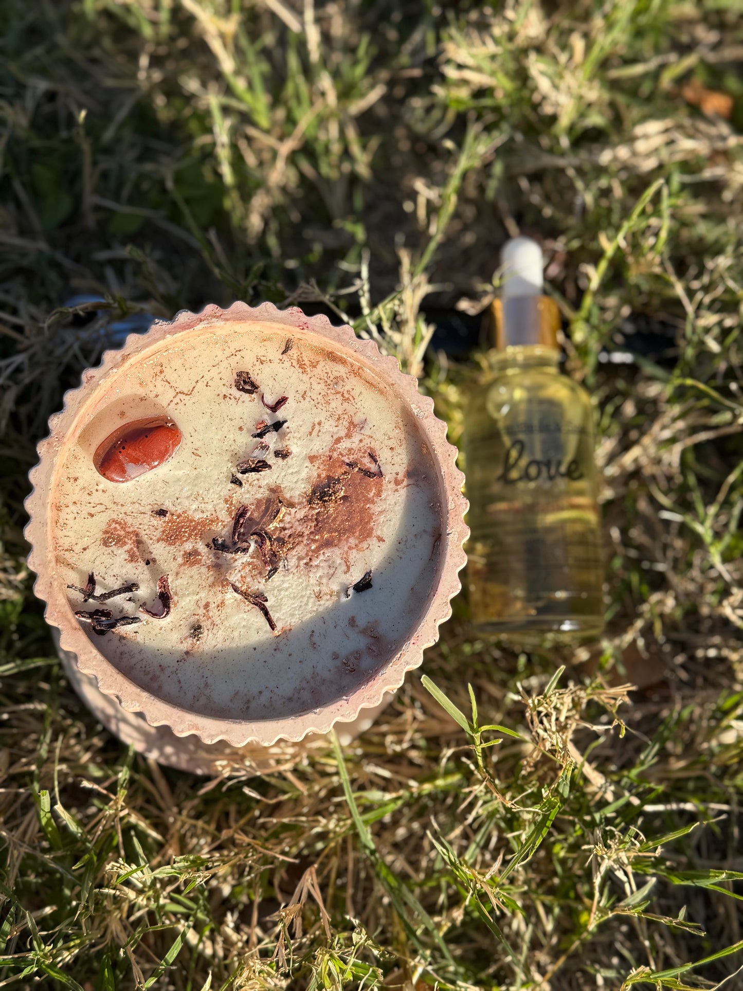 Valentine’s Candle + Body Oil Set